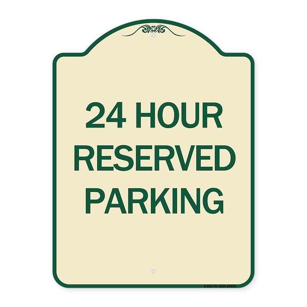 Signmission 24 Hour Reserved Parking Heavy-Gauge Aluminum Architectural Sign, 24" x 18", TG-1824-24491 A-DES-TG-1824-24491 - main